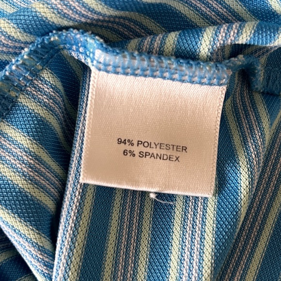 Peter Millar Men’s Summer Comfort Golf Polo | Size Large | Blue Striped - Picture 7 of 7